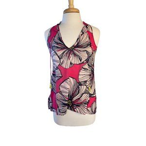 Trina Turk Pink Floral Silk Blend Tank S